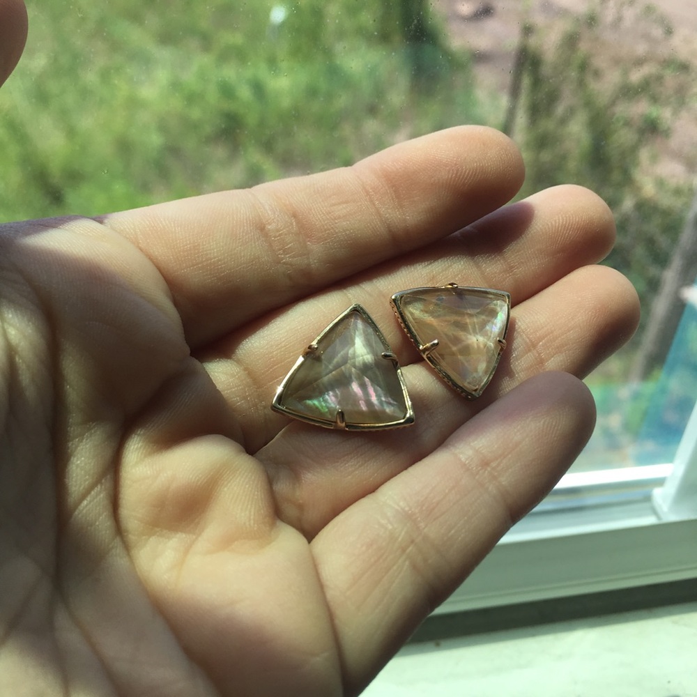 Rose gold/brown mop studs - Custom